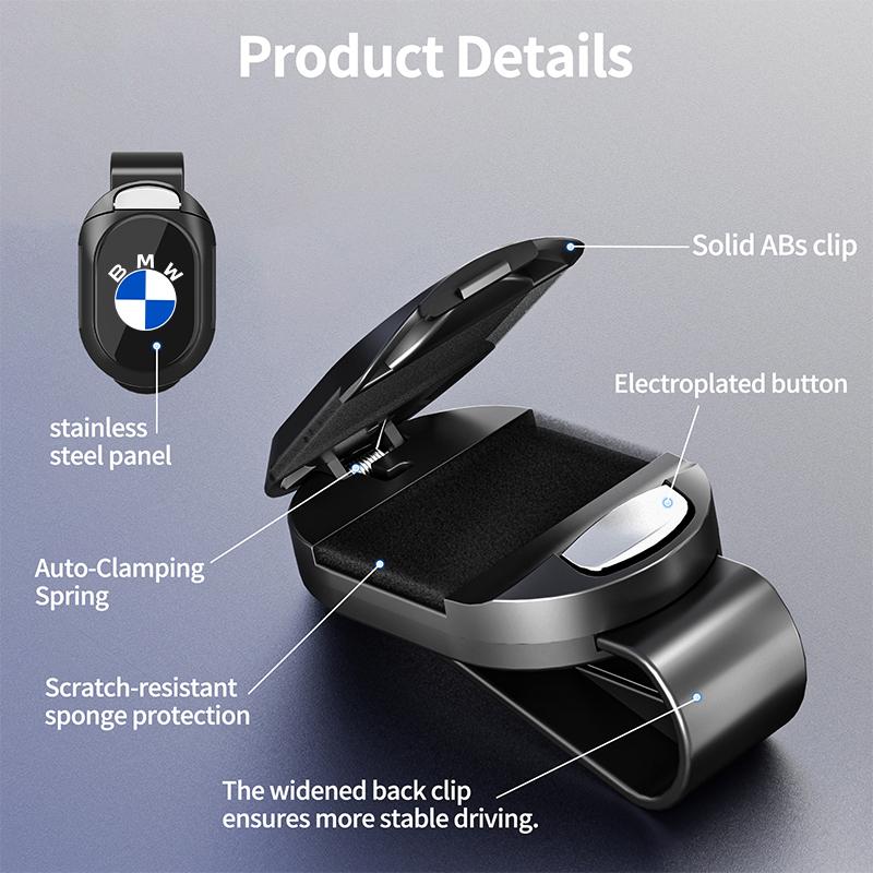 BROB8 Universal Car Sunshade Sunglasses Storage ID Card Glasses Clip For BMW M Performance E36 E46 E60 E90 E91 E92 E93 F30 F20