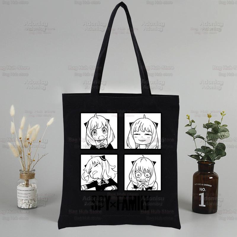 Spy X Family Anime Canvas Tote Bag - Harajuku Style Shoulder Bag for Students & Shopping