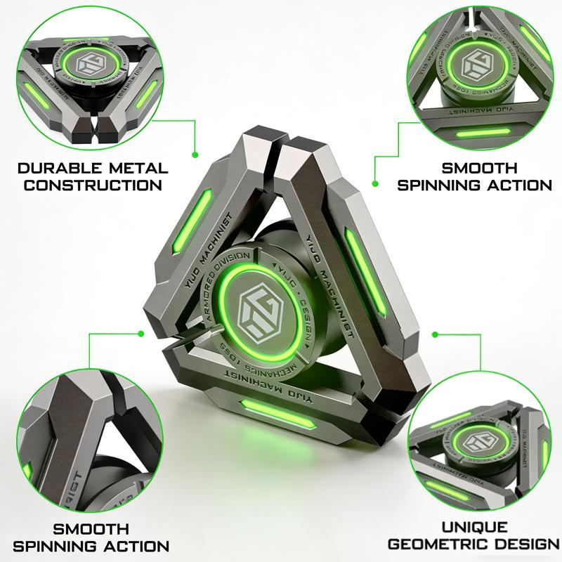 Luminous Metal Fidget Spinner - Gyro Hand Spinner for Adults, Stress Relief, Silent EDC Toy, ADHD Anxiety Relief, Cool Gift