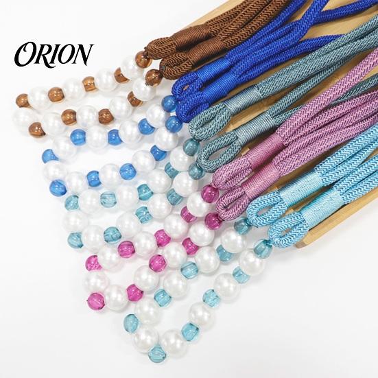 No Drill Curtain Buckles 2Pcs Tiebacks with Pearls, Handmade Decorative Holdbacks Rope, Outdoor Farmhouse Ties Tie Backs for Curtains, Holders Drapes