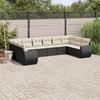 VidaXL Garden Lounge Set with Cushions 10 Pcs, Patio Sofas, Patio Furniture Set, Outdoor Furniture, Black 3254203