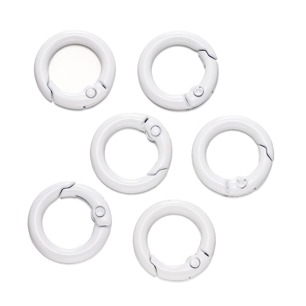 5Pcs Colorful O Ring Spring Clasp Openable Round Carabiner Keychain Clips Hook Dog Chain DIY Jewelry Buckle Connector