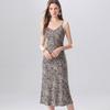 Women's 100% Silk Paisley Print Slip Dress