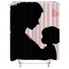 Mother And Child Silhouette Shower Curtain For Bathroom Decor