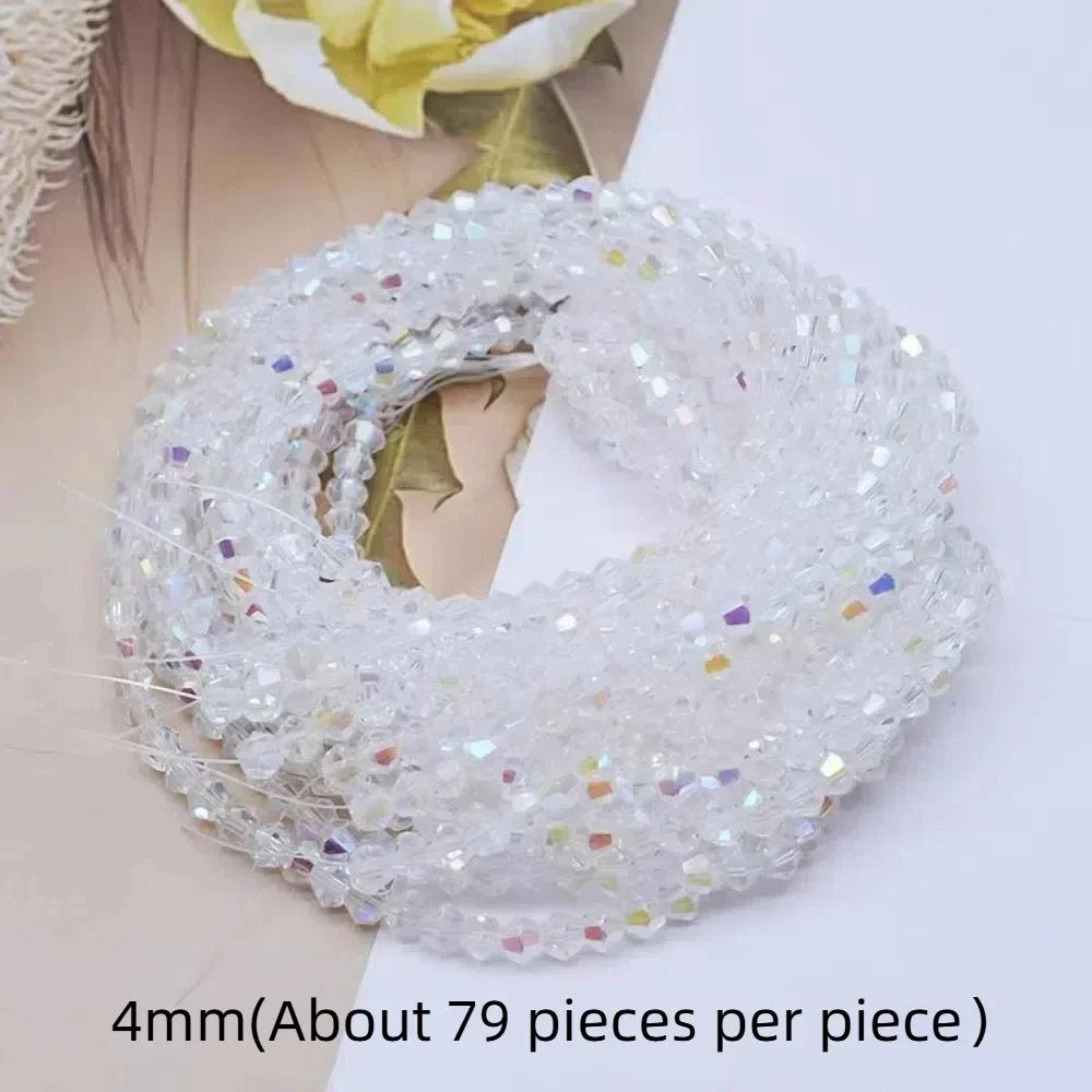 10pcs New 4mm Bicone Crystal Beads Glass Colorful Loose Spacer Beads DIY Austria Faceted Crystal Beads For Jewelry Making