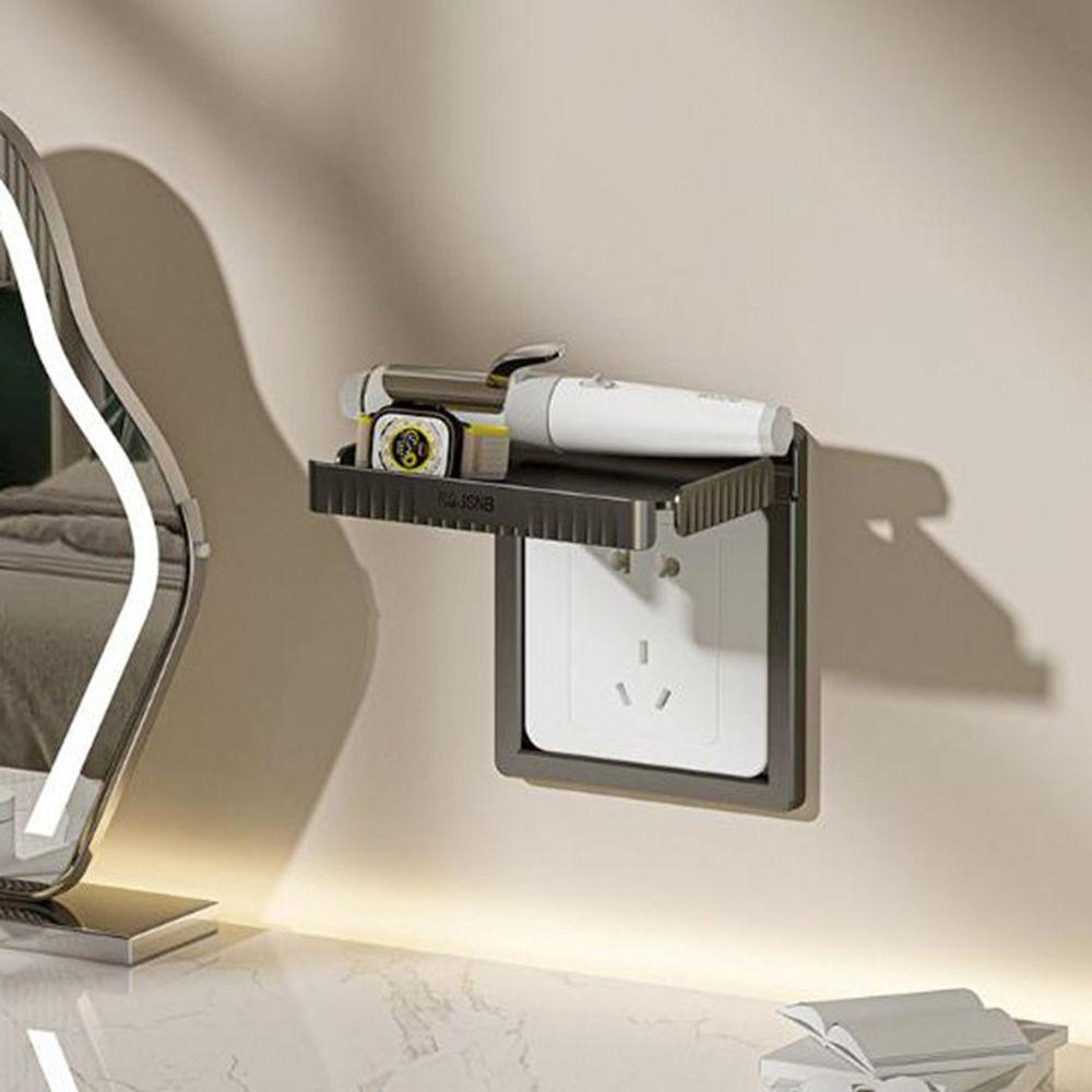 Plastic Wall Outlet Shelf Wall-mounted Charging Stand Brackets Socket Storage Racks  Router