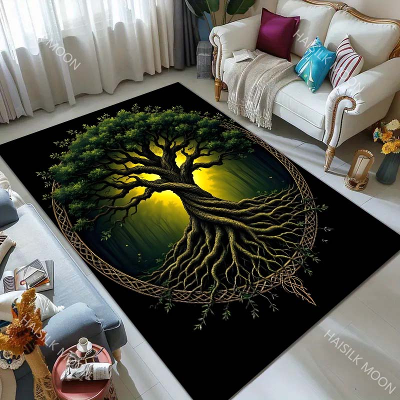 Mysterious Tree of Life Carpet for Living Room Bedroom Bedside Floor Mat Sofa Table Area Rugs Home Decor Luxury Gifts