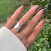 Chunky Silvery Statement Ring Adjustable Geometric Ring Open Ring Rings For Women Birthday Gift Mothers Day Gift Gift For Her