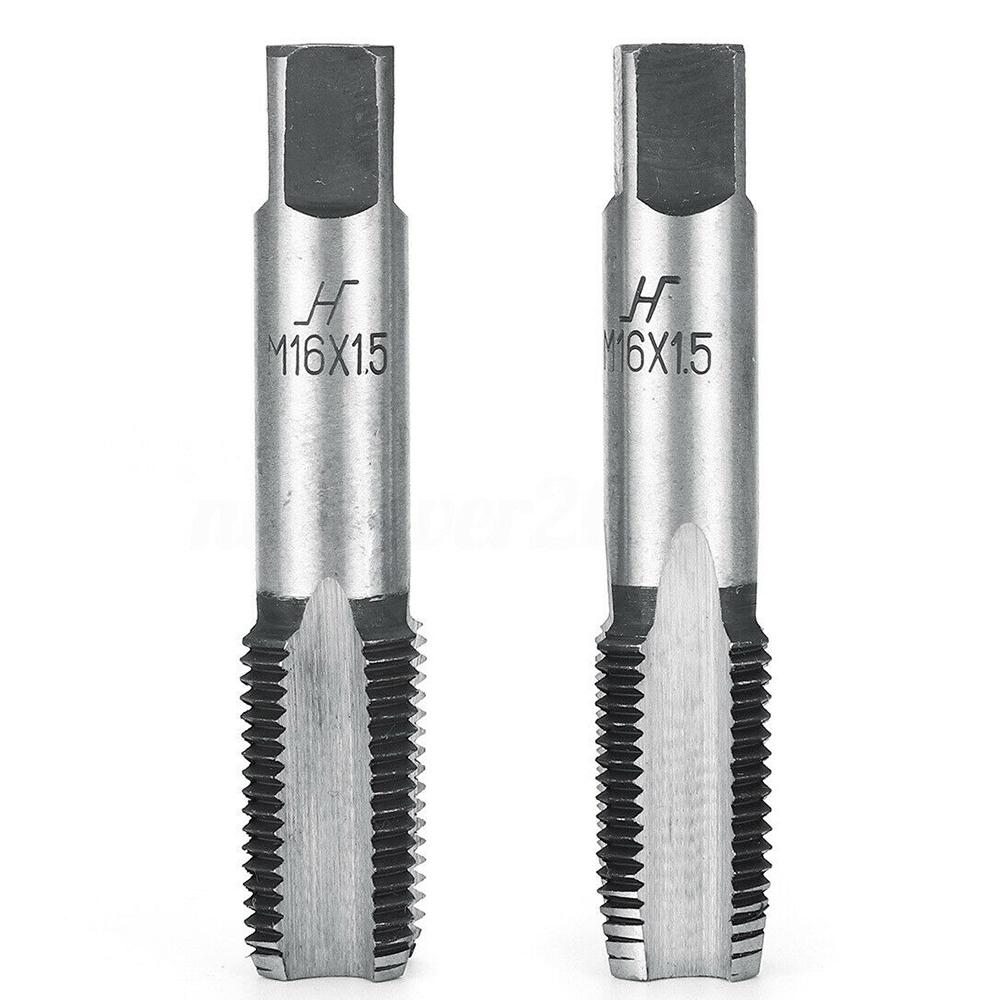 2Pcs Right Hand Thread Tap Straight Fluted Fine Threaded Metric Hand Tap M12 M14 M16 18 M20 1.5mm Hand Tools