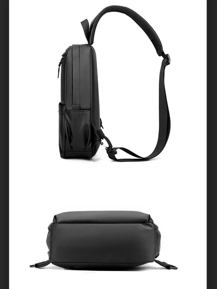 Men Waterproof Nylon Large Capacity Chest Bag Outdoor Travel Crossbody Bag High Quality Casual Shoulder Sling Daypack