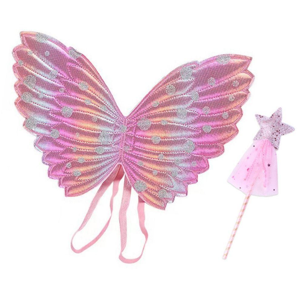Polyester Children Magic Wand Dress Up Prop Fairy Princess Angel Wings Gril Boy