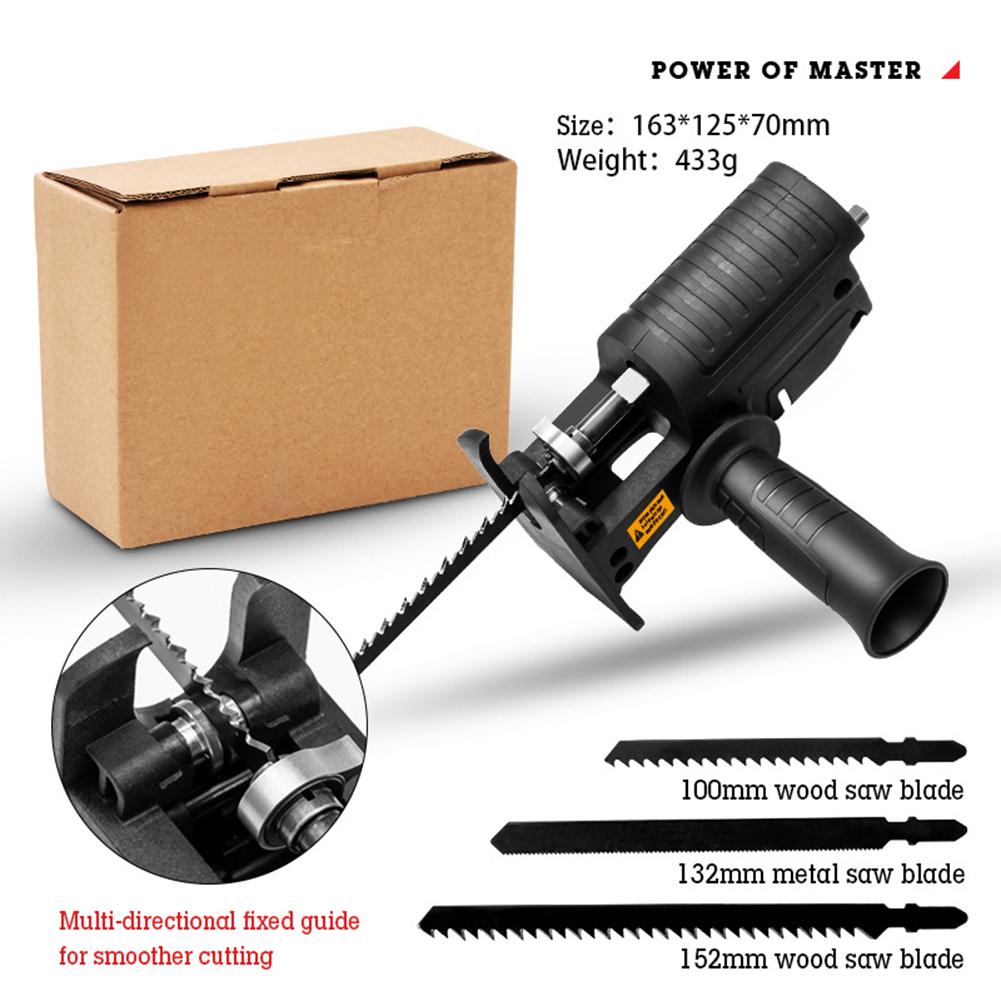 Screwdriver Conversion Head, Electric Drill to Electric Saw, Household Reciprocating Saw, Multifunctional, Wood Tools for Garden