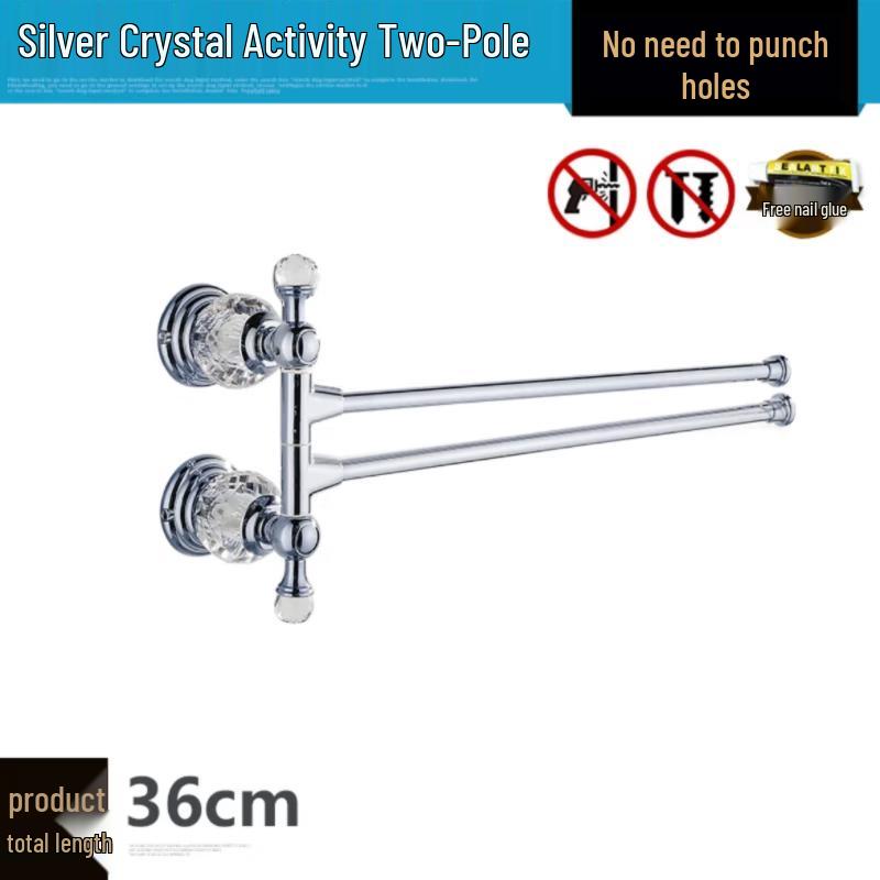 European Crystal Copper Adhesive Bathroom Towel Rack