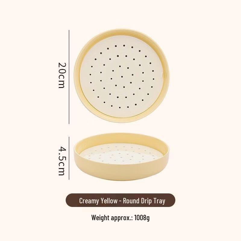 Premium Double-Layer Ceramic Dumpling Plate