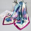 Small silk scarf women's large square scarf yarn scarf spring, autumn and winter matching shirt middle-aged mother square 91 × 91 thin scarf