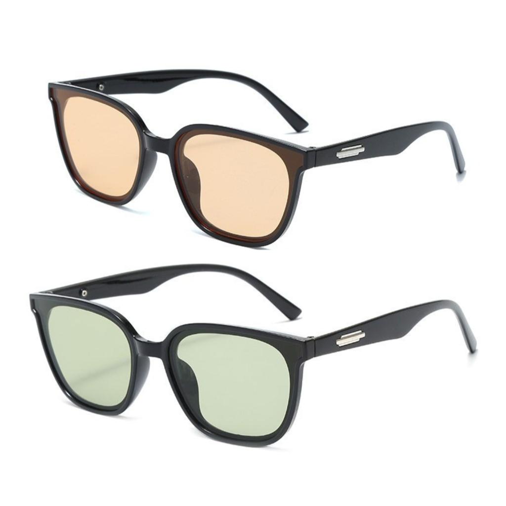 2PCS Korean Sunglasses Fashion Polarized Anti Ultraviolet Sun Glasses for Men Women Eyewear
