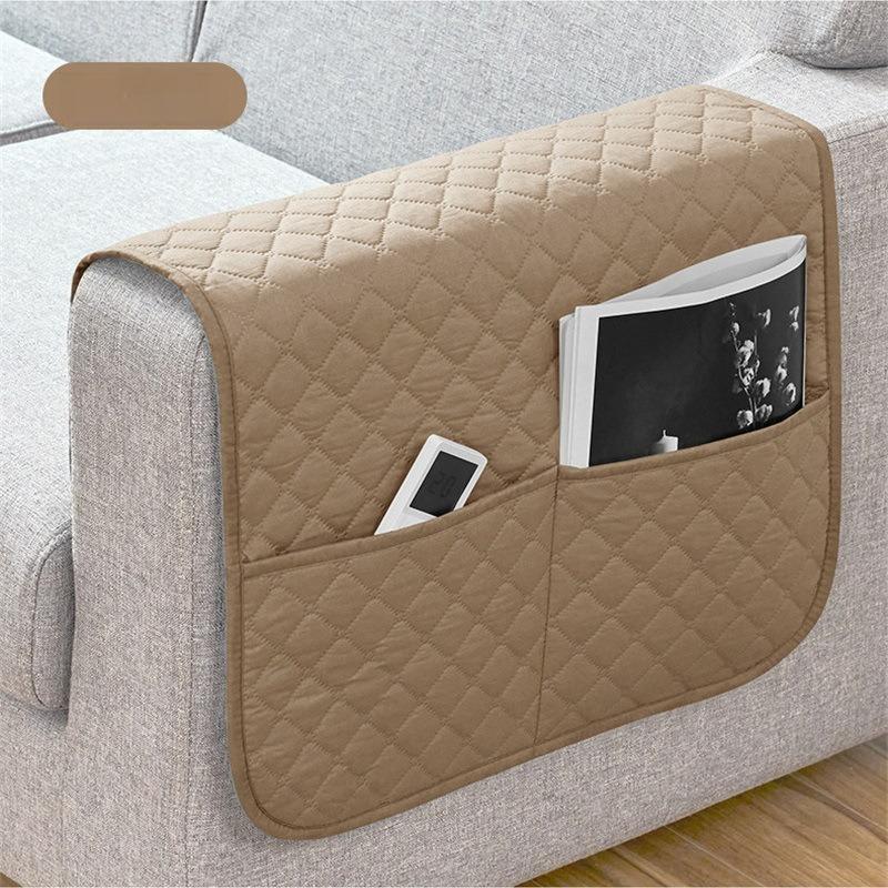 Cover For Sofa Armrest Waterproof Protector With Pockets Removable Anti-Dirty Couch Chair Arm Slipcovers Home