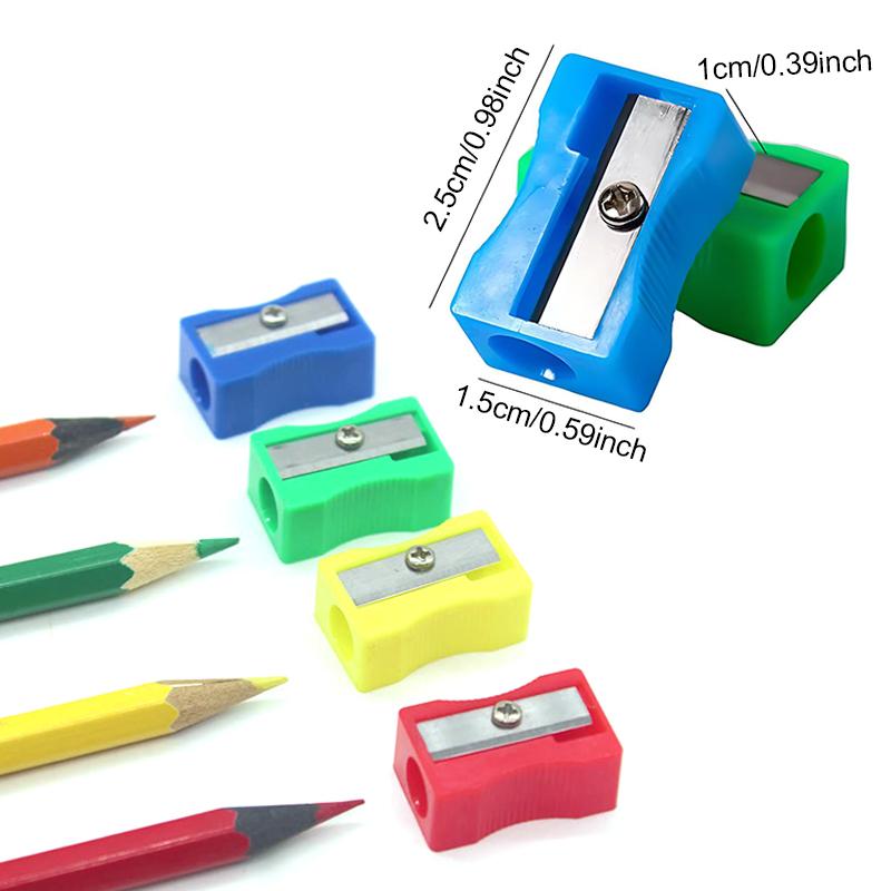 5/10/20 Adet Kalemtraş Rastgele Karışık Renk Plastik Tek Delikli Manuel Kalemtraşlar Kullanışlı Kırtasiye Öğrenci Hediyeleri ZYF