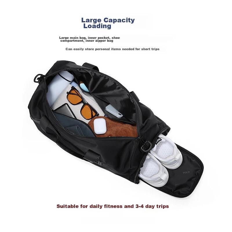 POLO Travel Bag, Luggage Handbag, Gym Bag, Large Capacity Crossbody Bag