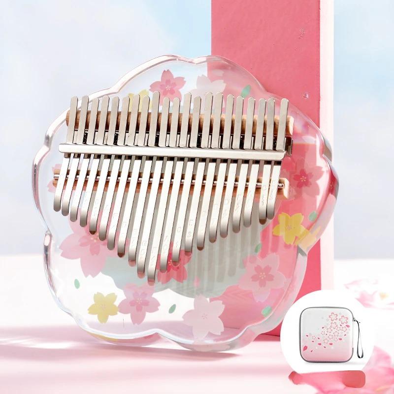 17/21 Keys Transparent Kalimba Music Instruments Portable Kalimba Fingers Piano Clear Pitch Stylish Crystal Transparent Thumbs Piano