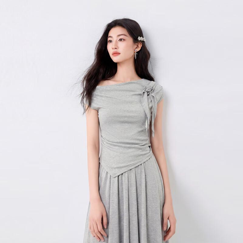 FivePlus Elegant Drape Collar Two-Piece Set