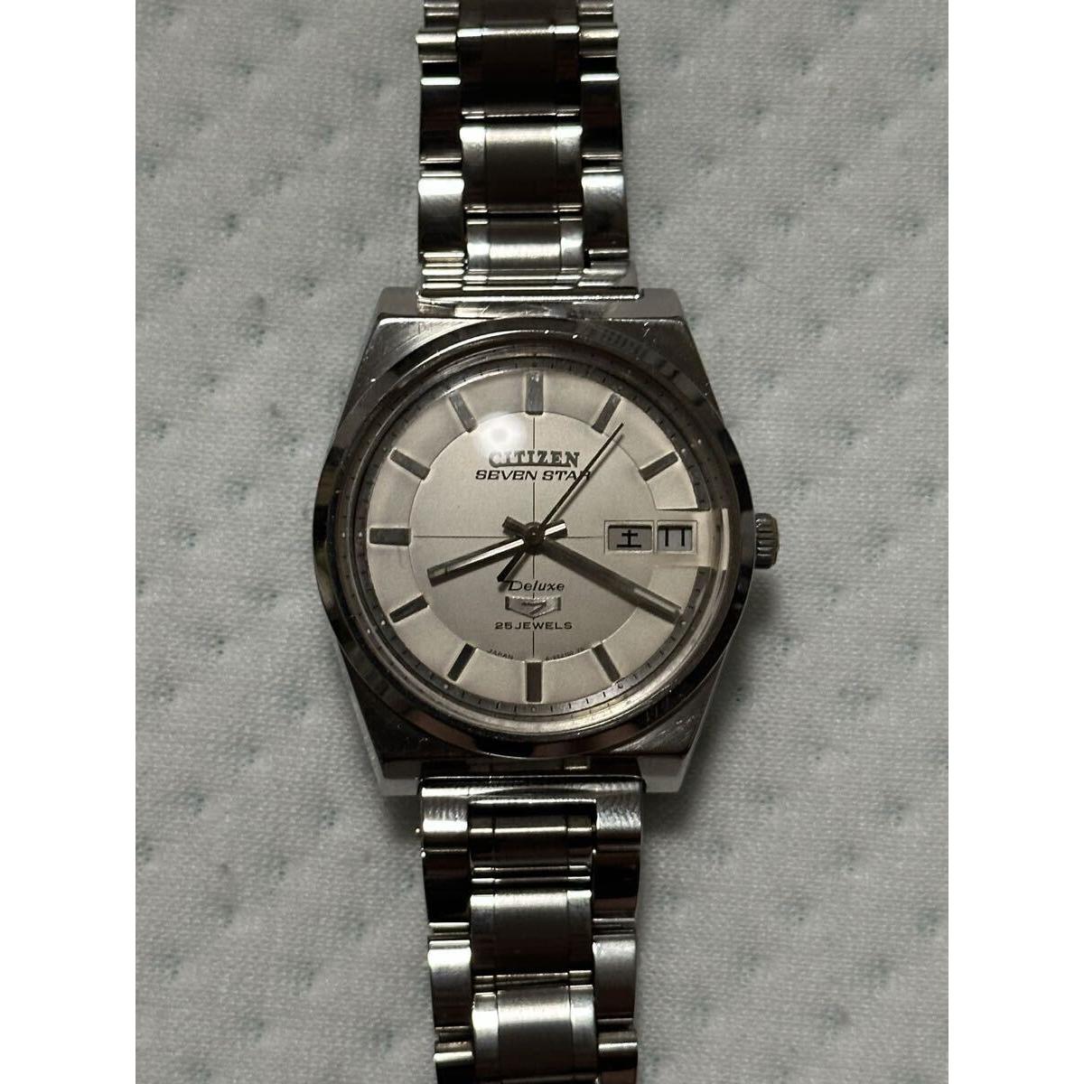 Citizen Seven Star Deluxe 25 stones Made in July 1969 Overhauled 1 year ago Automatic winding Day Date