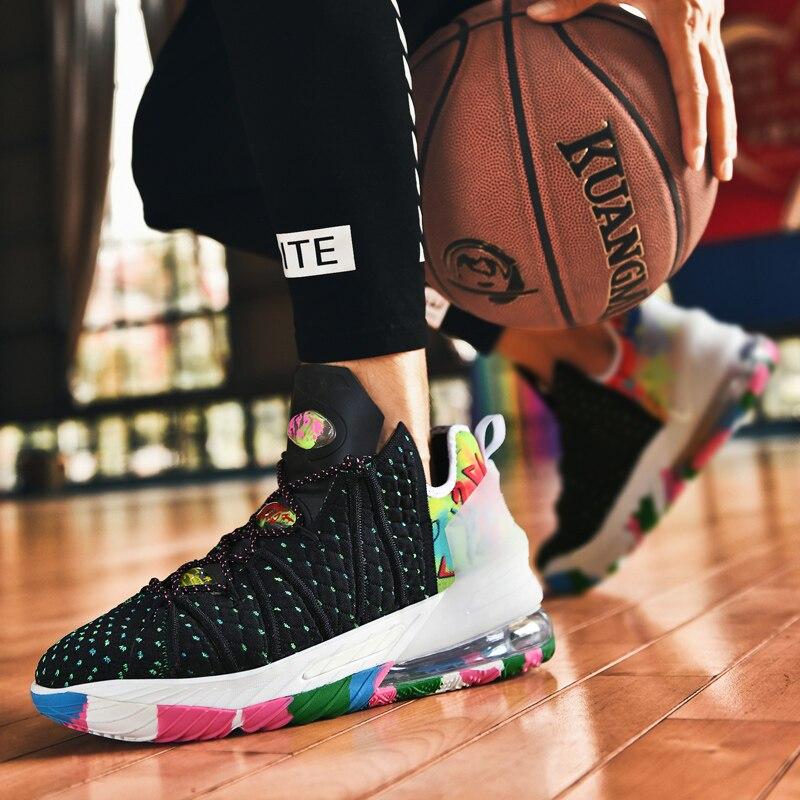 Design Nou Unisex Negru Profesional Air Pantofi de Baschet Pentru Bărbați Femei Streetball Modă Lux High Air Adidași Bărbați Coșuri