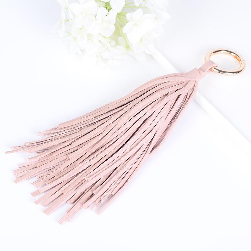 1pc New Fashion Classic PU Leather Tassel Key Chain Metal Keyring Women Handbag Car Fashion Jewelry