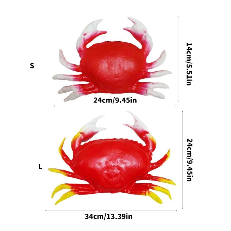 1/2Pcs Simulated Crab Figurines User Friendly ABS Materials Table Decoration Perfect For Kitchen And Marine Decors
