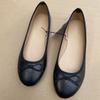 Aneikeh Slip-On Elegant Silk Ballet Mules Black Summer Sweet Shallow Bow Ballet Flats Heel Ladies Loafers Shoes