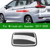 For Mitsubishi Xpander 2017- Accessory Glossy Chrome Silver Black Car Side Petrol Fuel Tank Cap Gas Cap Trim 2018