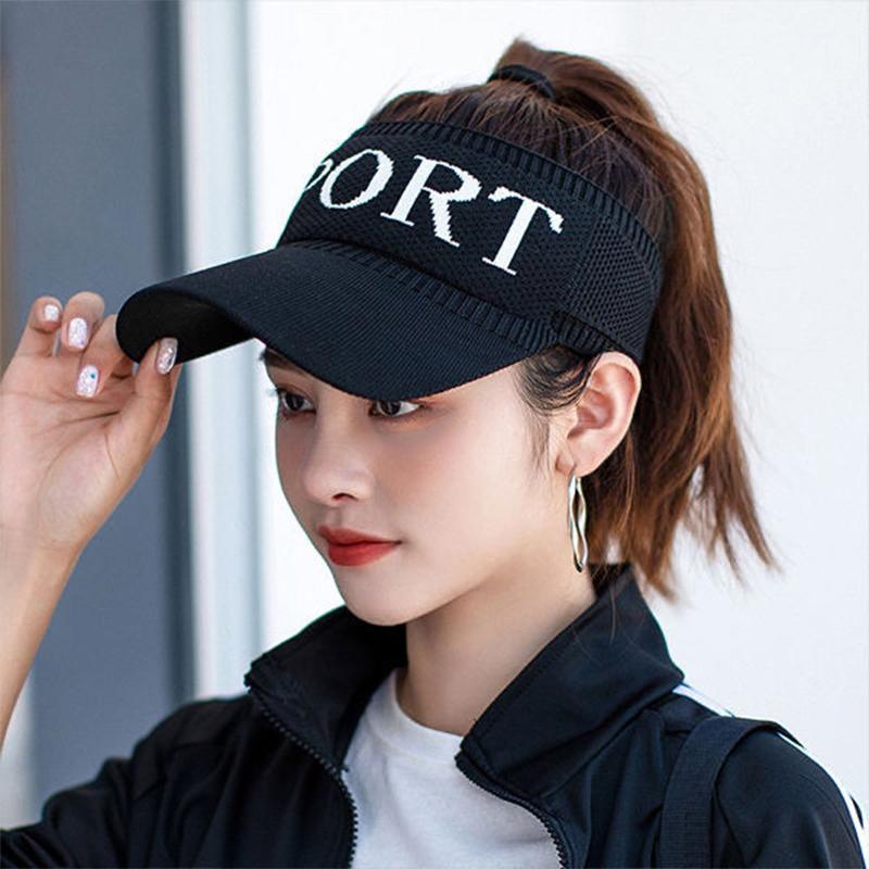 Women's Summer Sun Hat, Open Top Sunshade Pointed Hat for Outdoor Sports Golf, UV Protection Wide Brim Beach Hat