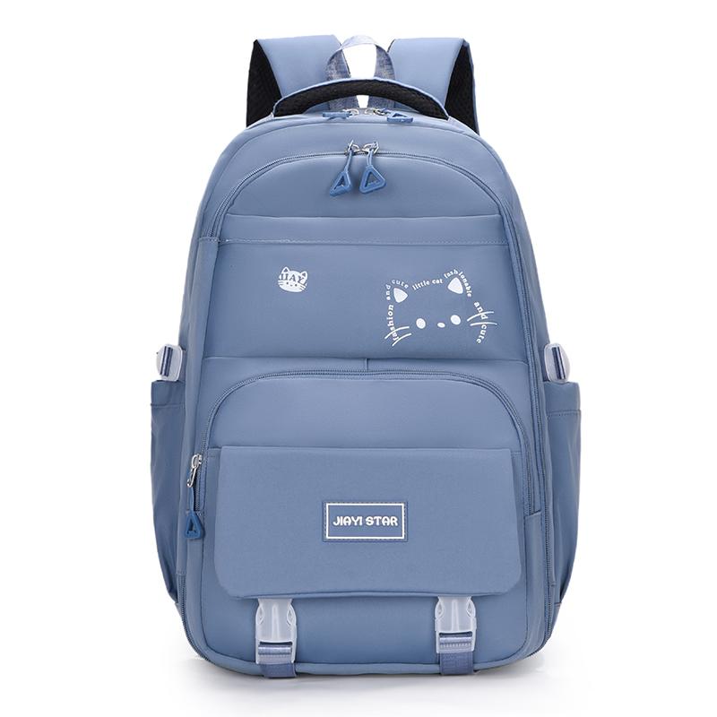 

Рюкзак с принтом кота, большой емкости, школьный портфель для школьников синий