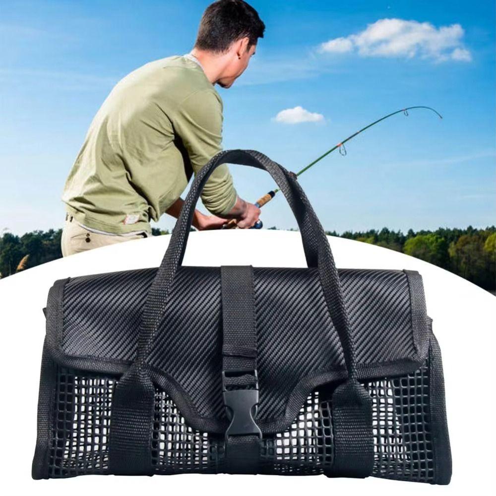 Mesh Pouch Lure Storage Bag Large Capacity Jig Mesh Bag Jigging Bait Organizer  Freshwater