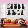 Halloween Cute Black Cat Bat Ghost Bedroom Home Decoration Stickers Wall