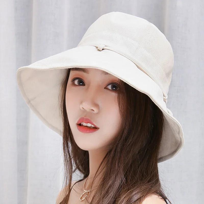 New Bowknot Sun Hats for Women Summer Hat Women Beach Hat Summer Women Foldable Wide Brim Bucket Hat Fisherman Hat