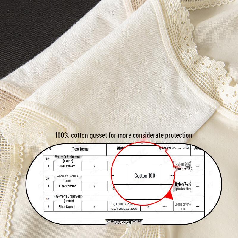 UFEEL Women's French Mesh Lace Panties