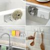 1pcs Kitchen Sponges Holder Stainless Steel Sink Sponges Drain Drying Rack Self Adhesive Storage Holder Hooks Bathroom Organizer