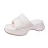 Women's 2023 Summer Square Toe Thick-Soled Platform Sandals - European & American Style Casual One-Strap Slippers
