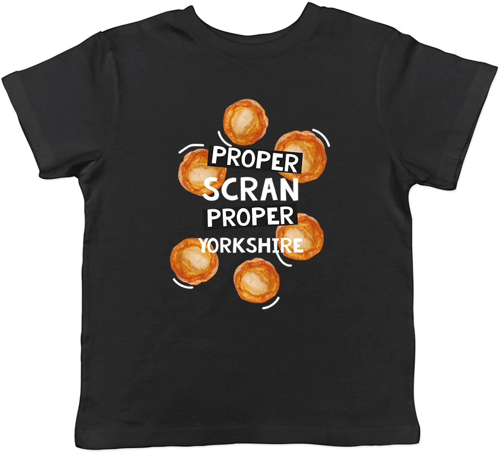 Yorkshire Pudding Day Proper Scran Kids T-Shirt Boys Girls Gift 150