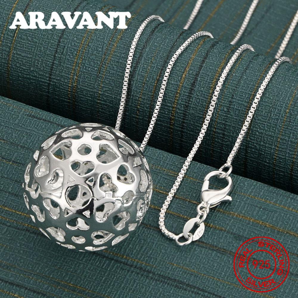 Collana Pendente Palla a Forma di Cuore Lavorata a Intaglio in Rame - Regalo Unico, Versatile Per Eventi e Gioielli