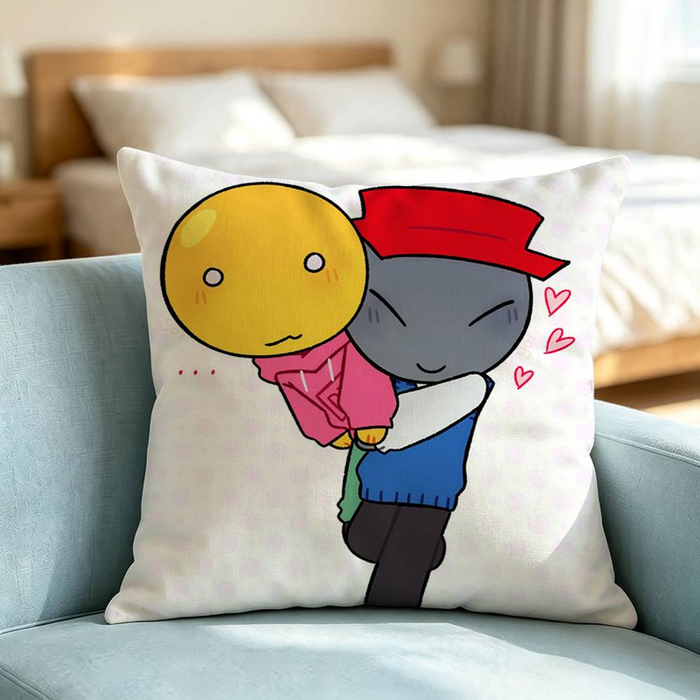 B-Bad Things Andrew Ivan Square Double-Sided printed Pillow Case Bedroom Bedside Pillow Sofa Cushion Cover Gift