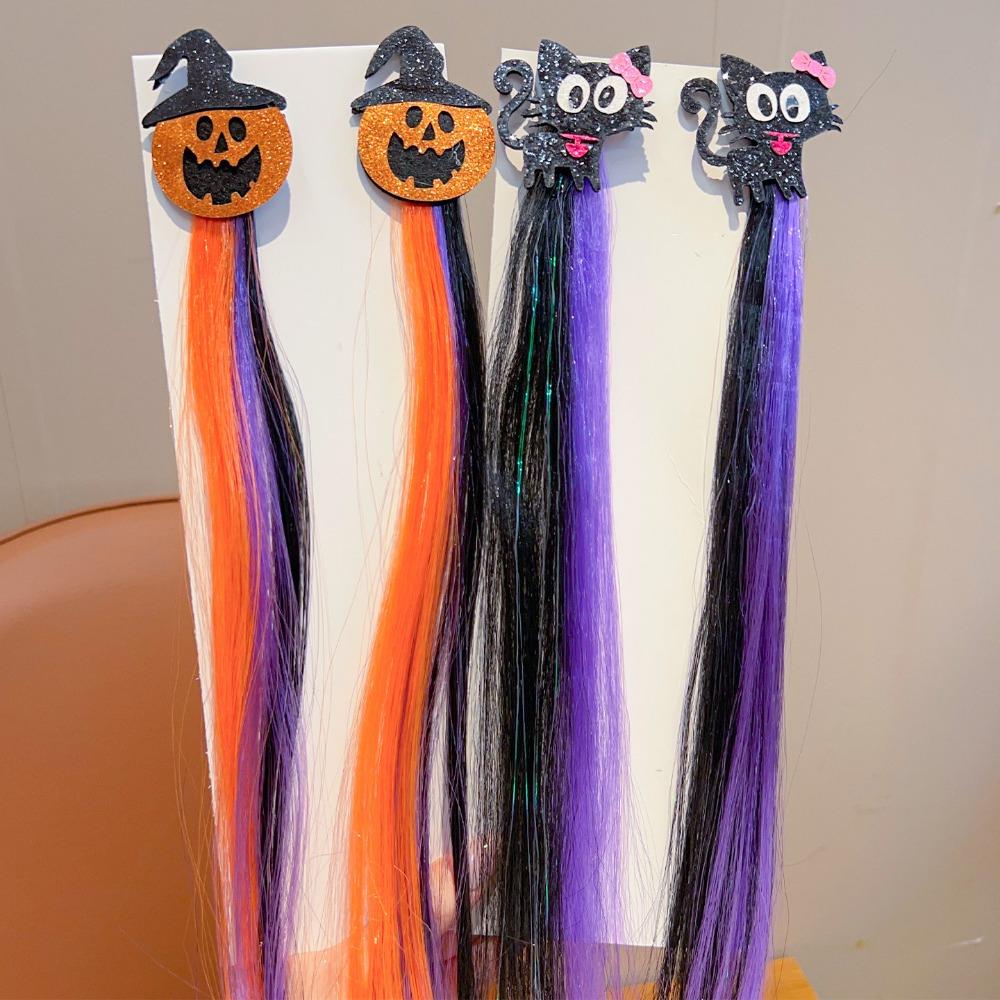 1/2/3 Pair Gradient Colored Halloween Wig Hairpins Party Atmosphere Headwear Halloween Party Use