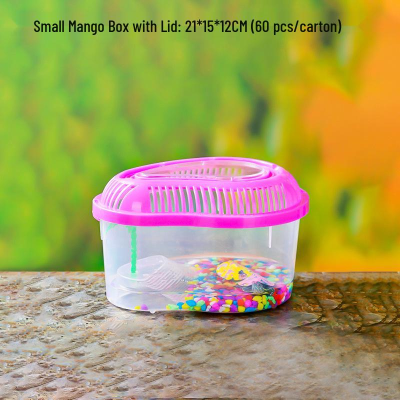 Children's Portable Transparent Pet Transport Box: Small to Large Fish/Turtle Tank
