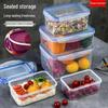 Food-Grade Transparent Rectangular Storage Box with Lid