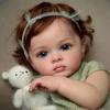 22 Inch Cute Tutti Reborn Doll 60cm Handmade Rooted Hair Simulation Doll Wear Beautiful Knitted Clothes Cotton Body Rebirth Doll Children Playmate Toy