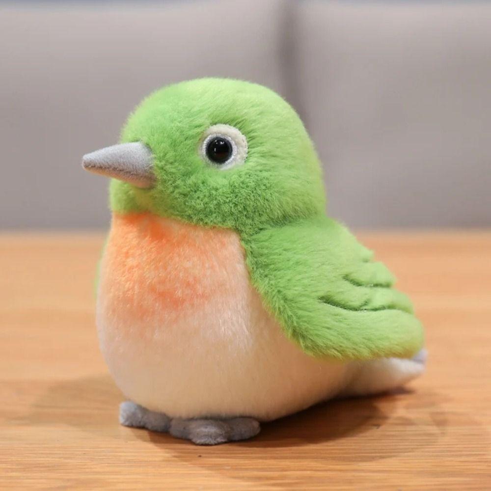 Shaking Sound Lifelike Bird Plush 12cm Size Realistic Bird Doll Stuffed Bird Doll  Christmas Gift