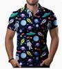 New Men's Summer POLO Shirt Men's Casual Short Sleeve Lapel T-Shirt D Printed Short Sleeve POLO