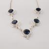 London Blue Topaz Gemstone Silver Necklace, 925 Sterling Silver Blue Topaz Necklace, December Birthstone Jewelry RN-2-11