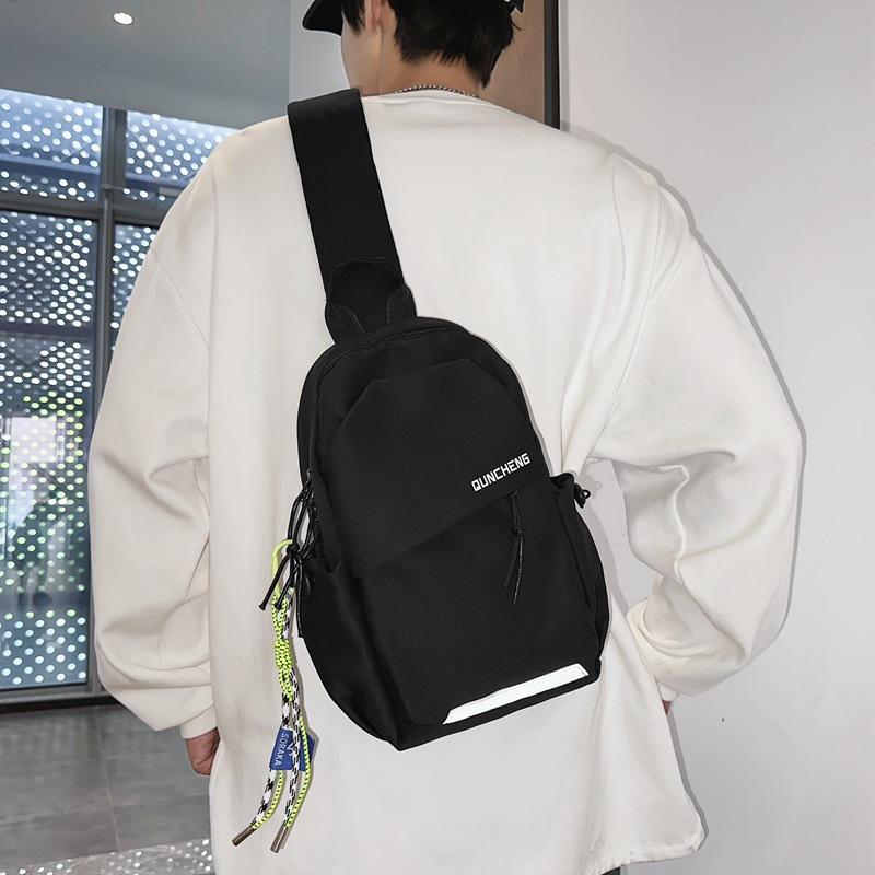 Men's Crossbody Bags, Unisex, Sports Style Small Chest Bag, Solid Color Portable Shoulder Bag, Suitable for Hiking and Cycling